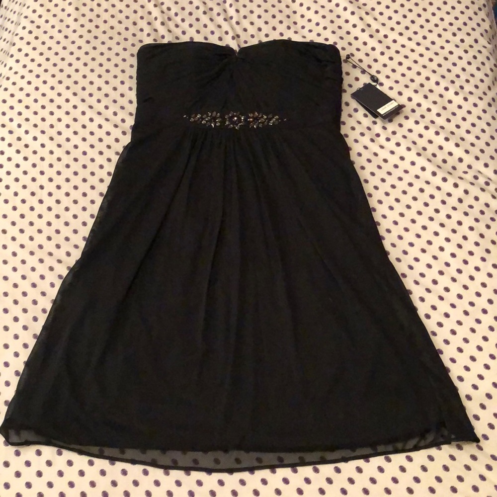 Adrianna Papell Embellished Strapless Dress